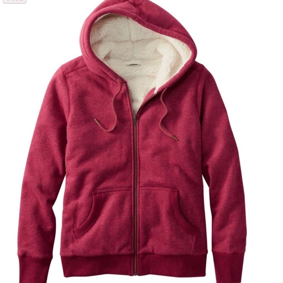 L.L. Bean Fleece Lined Full Zip Hoodie Jacket Sweatshirt - Picture 1 of 4